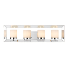 Golden 2074-BA4 CH - Smyth 4 Light Bath Vanity (Chrome & Opal Glass)